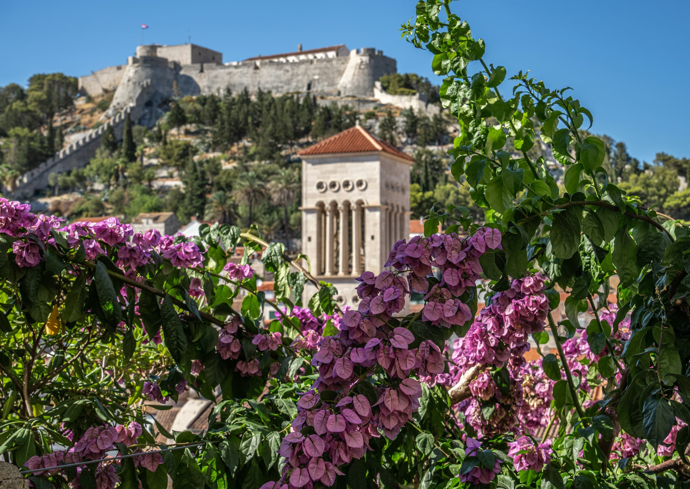 Hvar Fortress overlooking the harbour