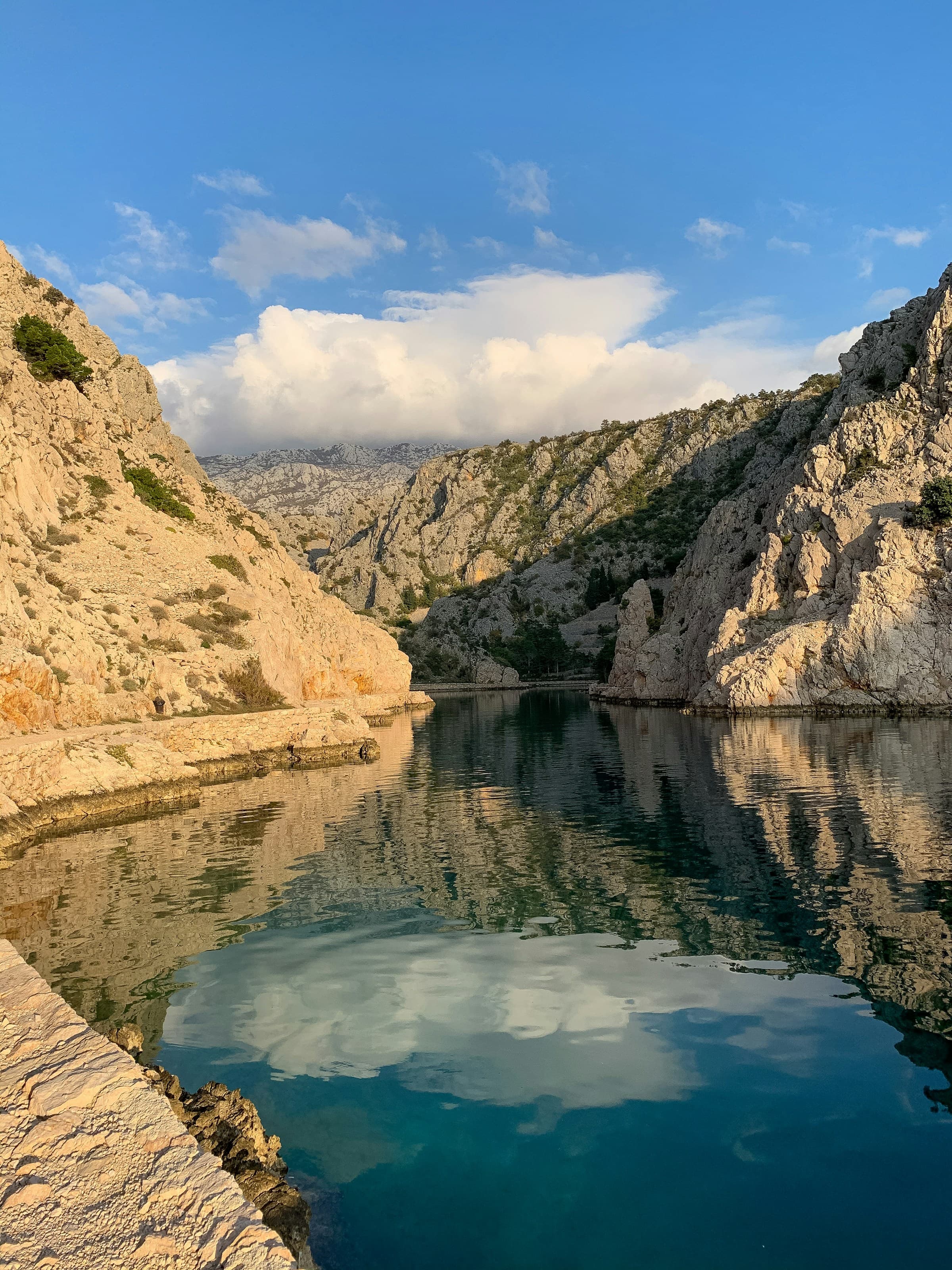 Zavratnica Bay hidden gem near Velebit mountains with turquoise waters and dramatic cliffs