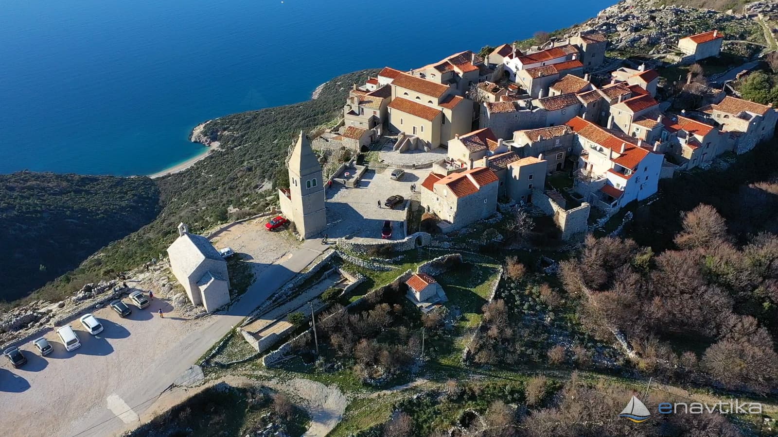 Lubenice village perched on cliff