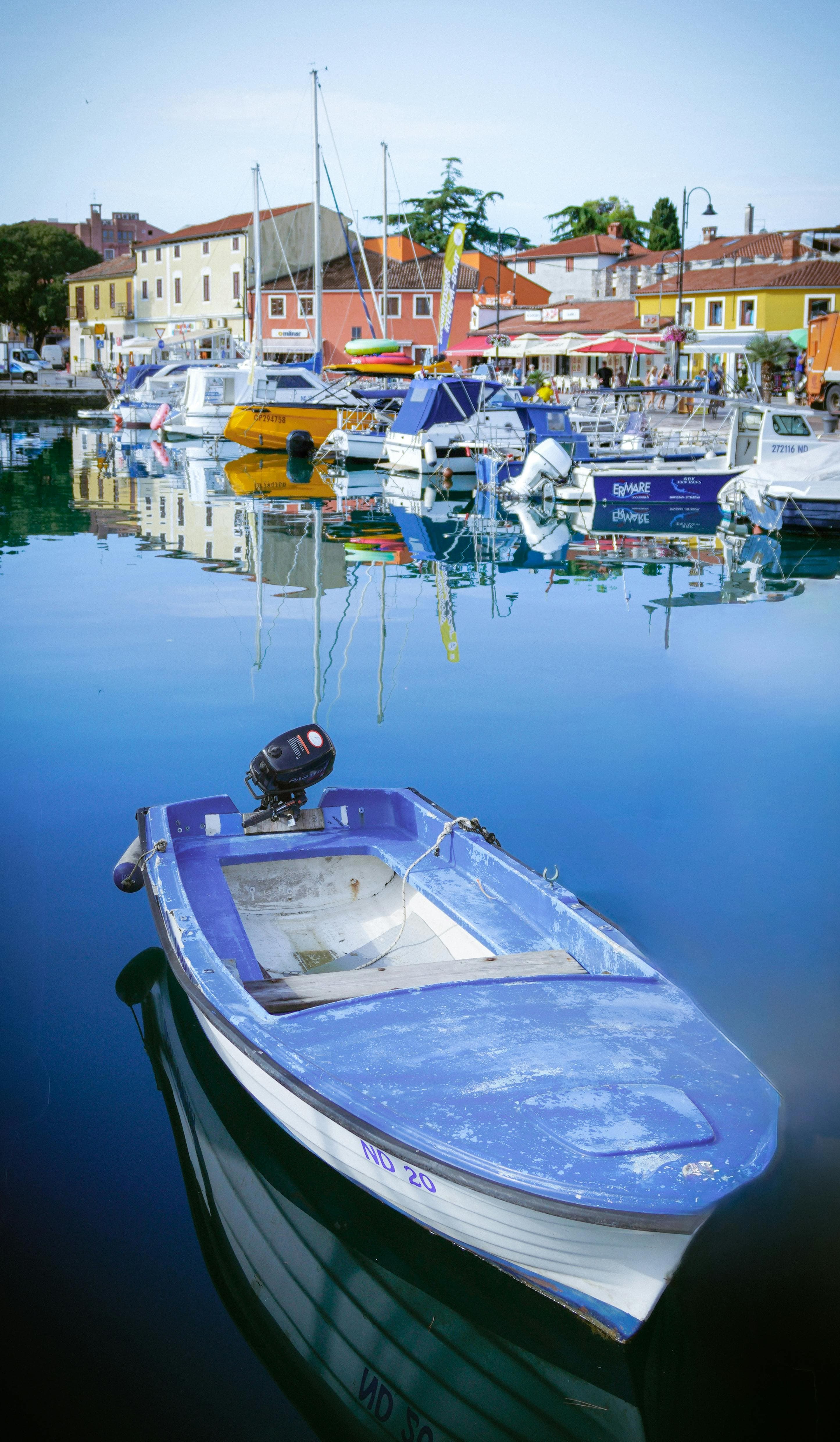 Novigrad seafront promenade and waterfront at dusk