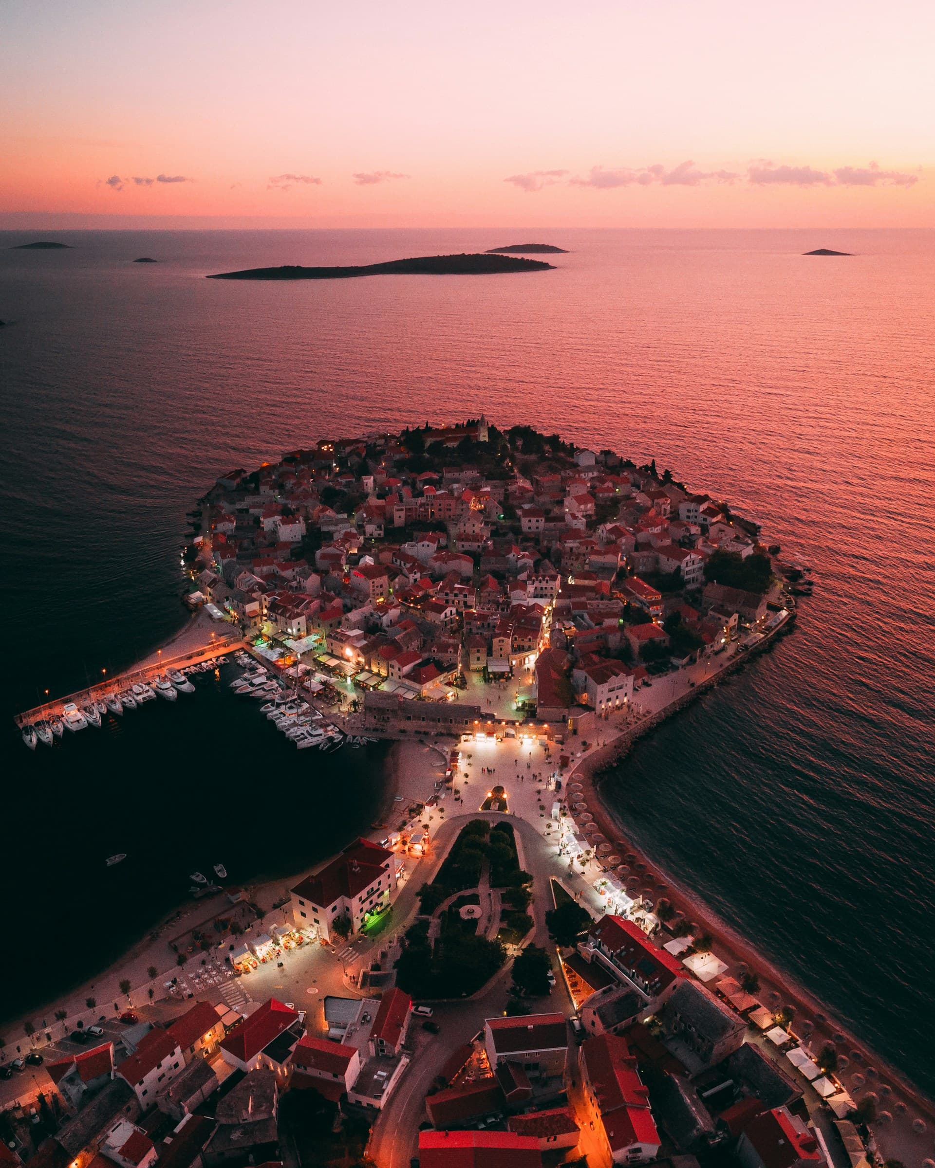 Primošten wine culture and traditional evening atmosphere