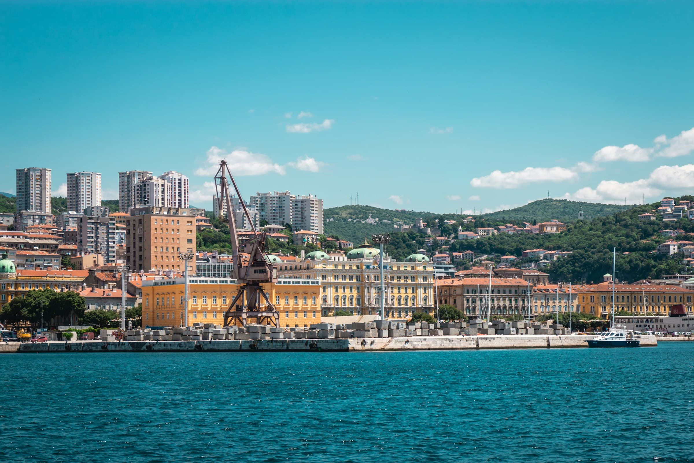Rijeka cityscape with Kvarner Bay