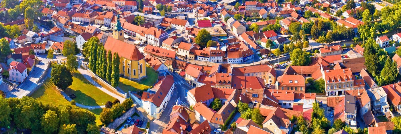 Charming town square of Samobor near Zagreb