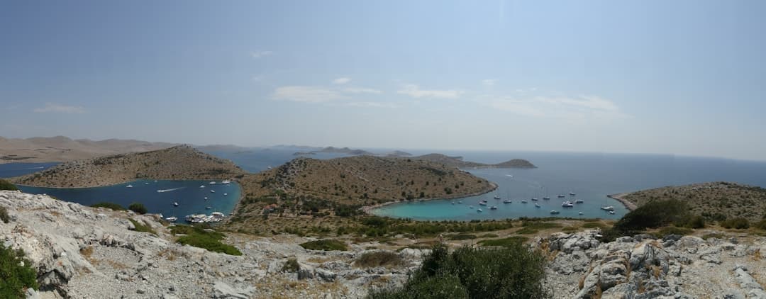 Panoramic view across the Kornati archipelago — 89 uninhabited islands, islets and reefs packed into 220 square kilometres north of Šibenik.
